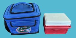(1) UF Insulated Cooler Bag, (1) Coleman Mini