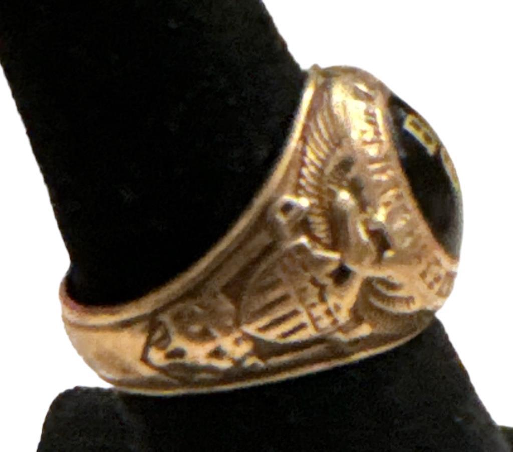 10 Kt Yellow Gold Men's Class Ring--Castle Heights