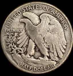 1943 Liberty Walking Half Dollar--No Mint Mark
