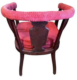 Upholstered Horseshoe Arm Chair