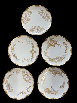 (9) Antique French Haviland Limoges 8 1/2" Plates,