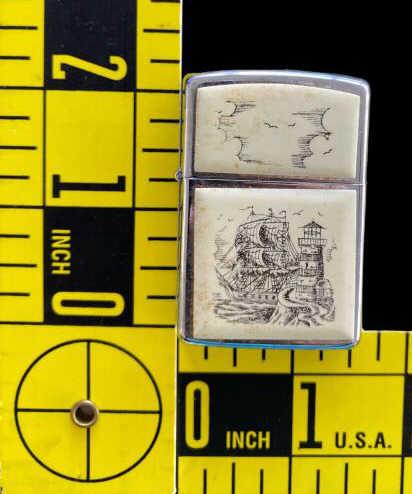1996 Zippo Lighter with a Cream Colored Acrylic