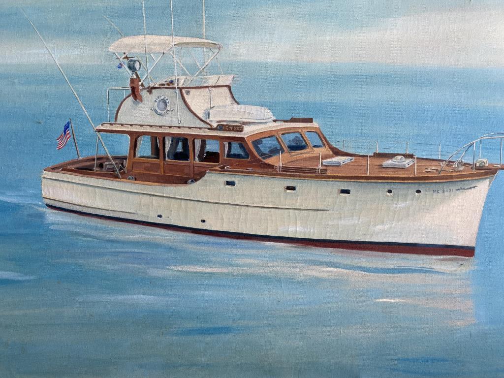 Framed Signed "Best  Bet" Boat Original Painting