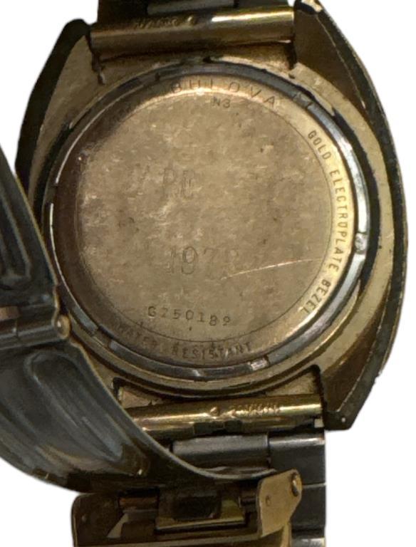 Men's Bulova Accuquartz Watch with Diamond, Gold