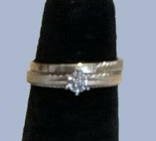 10 Kt Yellow Gold Diamond Engagement Ring and