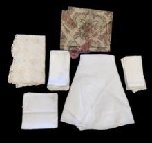 Assorted Table Linens: (6) Matching Napkins, (6)