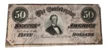 $50 Confederate Money--Richmond February 17, 1861