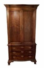 Serpentine Front Armoire, Dovetail Construction,