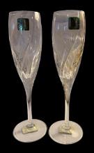 (2) Marquis Waterford Crystal Champagne Flutes--I