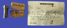 (2) Old Gold Cigarette Packages Specially Packed