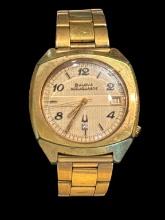 Men's Bulova Accuquartz Watch with Diamond, Gold