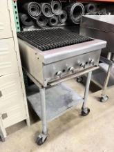 Stratus 24” Gas Charbroiler w/Equipment Stand