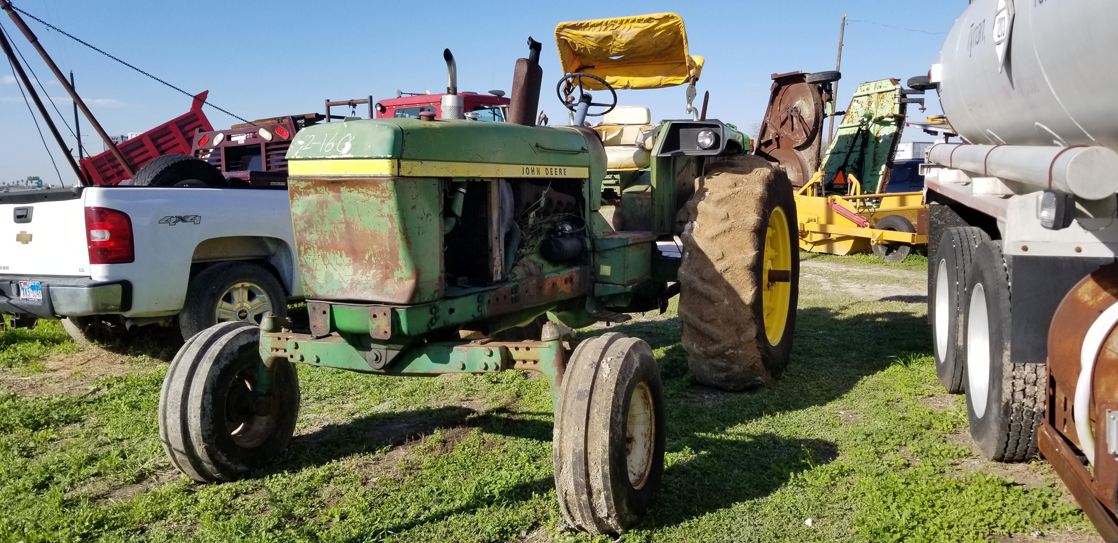 JD 4030 TRACTOR, 80 HP, SOLID REAR TIRES, 3PT HITCH, QUAD TRANS, DIESEL, 54