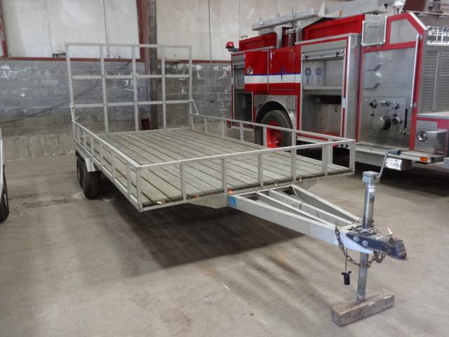 2000 Homemade Tandem Axle Aluminum Tag-A-Long Trailer, equipped with 87"x14