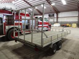 2000 Homemade Tandem Axle Aluminum Tag-A-Long Trailer, equipped with 87"x14
