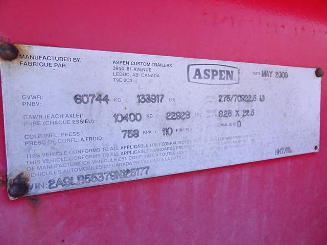 2009 ASPEN Model HG55-3, 55 Ton Double Detachable Tri-Axle Lowboy Trailer, VIN# 2A9LB55379N125177,