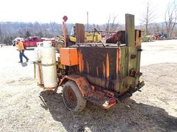 Portable Tar Pot, s/n unknown, powered by Wisconsin 1 cylinder propane gas engine, equipped with