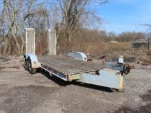 1994 WARD Tandem Axle Tag-A-Long Trailer, VIN# 8201844, equipped with 16' level deck, 5' ramps, 96"