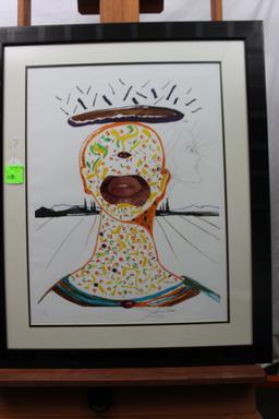 Salvador Dali, Cyclopean Makeup, lithograph with collage and etching, 20-1/