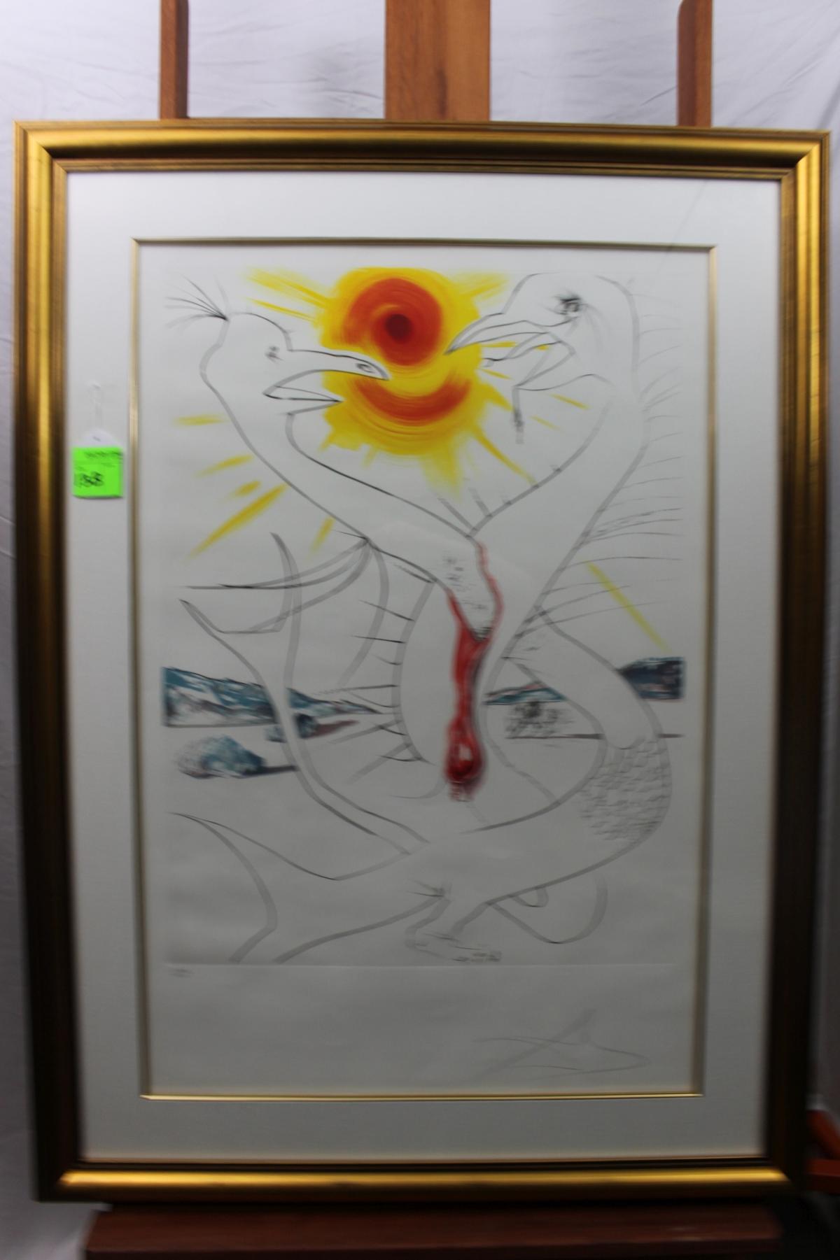 Salvador Dali, The Caduseus of Mars Nourished  by the Ball of Fire of Jupit