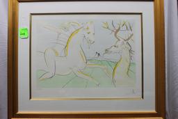 Salvador Dali, The Rider and the Deer, lithograph, 15-1/2" x 22-1/2", numbe