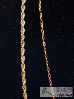2 Necklaces Marked 14k and 925, 1 Mark Anthony