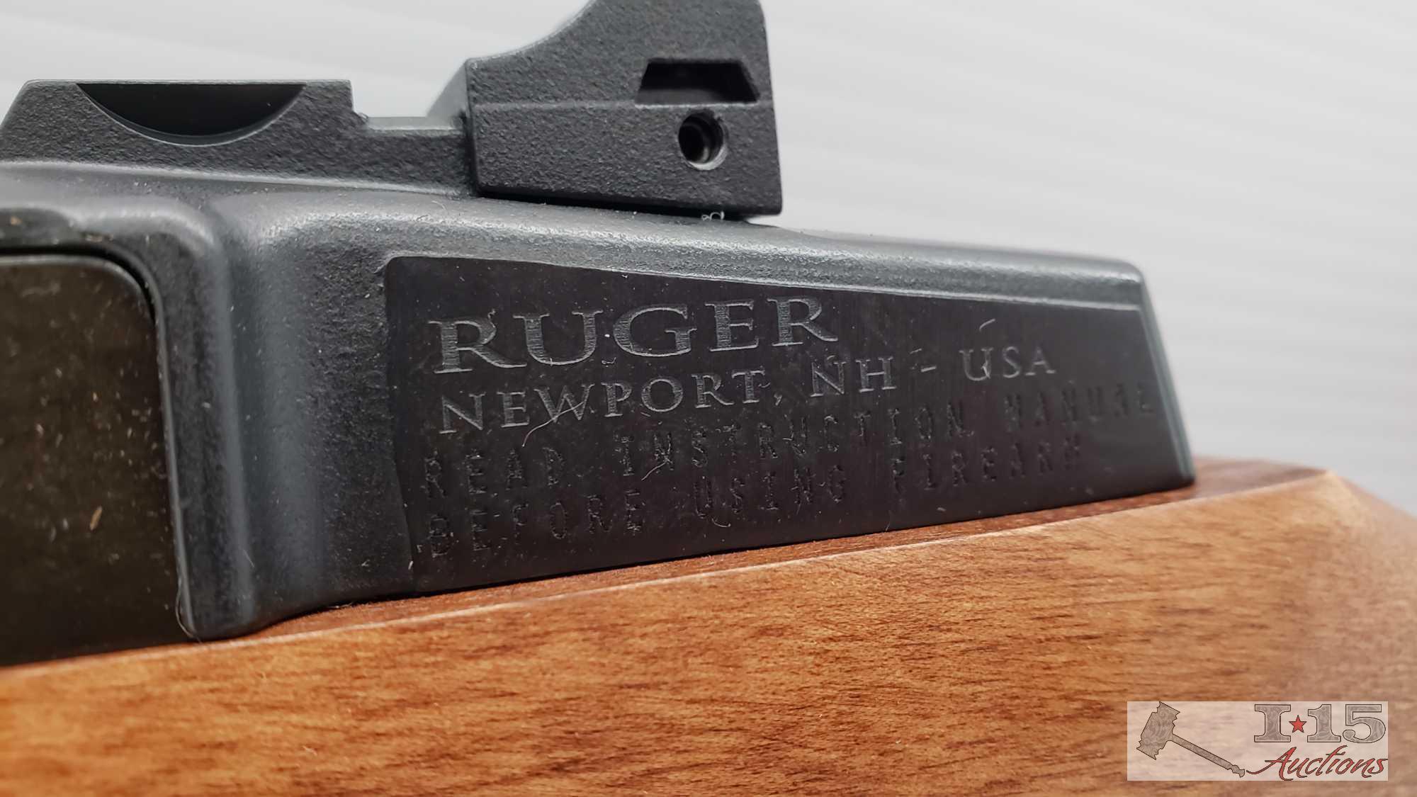 Ruger Mini 14 Ranch Rilfe 5.56 NATO, Engraved Hardwood Stock