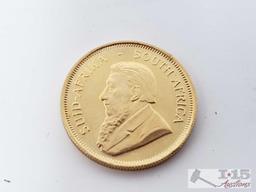 1982 1/4 Krugerrand 1/4ozt Fine .999 Gold Coin