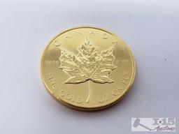 1984 Canada 1ozt Fine .999 Gold Leaf Coin