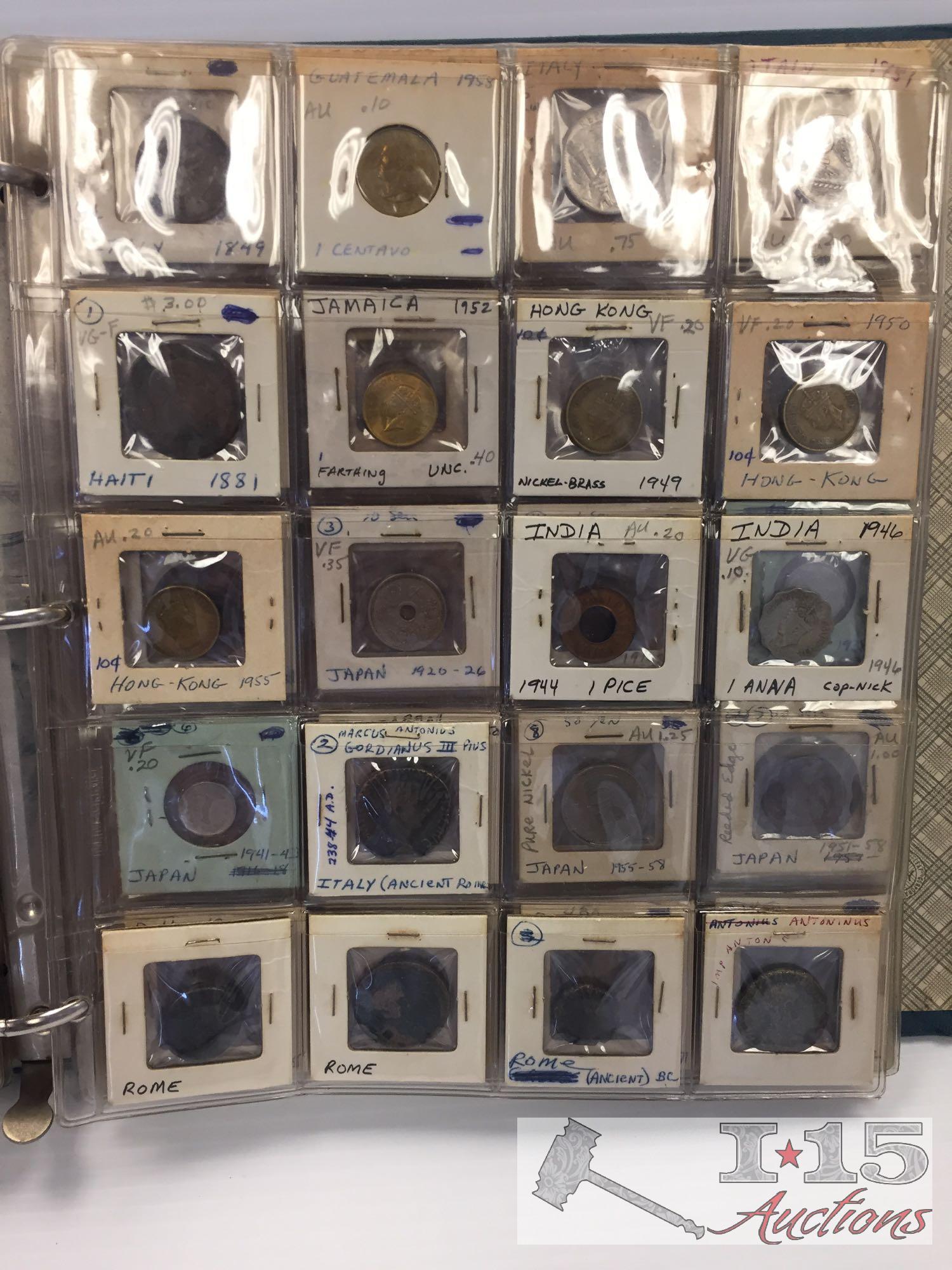 Over 300 Collector Foreign Coins! From Ancient Coins all the Way to the 1950's!