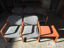 Prairie 3 Seat Chair with Center Arms and Prairie 2 Seat Chair with Center Arms and Table