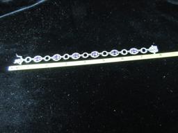 Amethyst Gemstone .925 Silver Tennis Bracelet