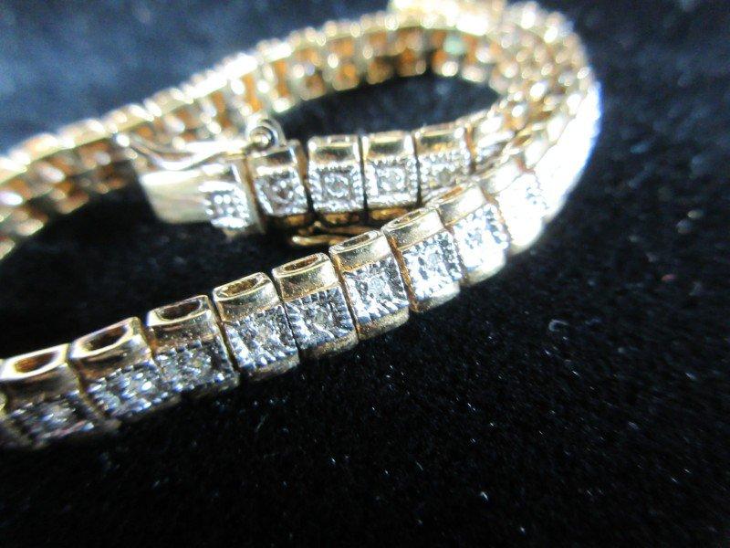 Gold over .925 Silver Tennis Bracelet