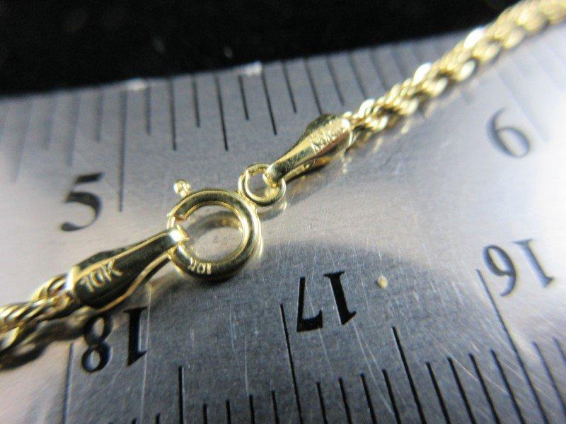 10K Yellow Gold Rope Style Necklace