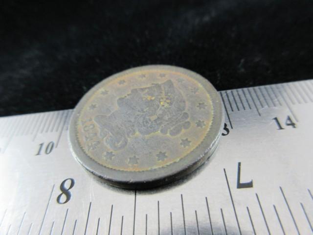 1844 One Cent U.S. Coin