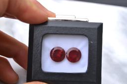 10.19 Carat Matched Pair of Round Cut Sunstone with Appraisal -- $5700 Appraised Value