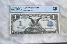 1899 $1 Black Eagle Silver Certificate Graded 30