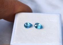0.96 Carat Matched Pair of Topaz