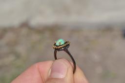Opal Ring in Sterling Silver -- Size 8.75