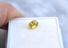 1.73 Carat Oval Cut Yellow Sapphire