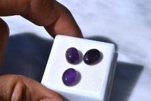 10.05 Carat Matched Trio of Amethyst Cabochons