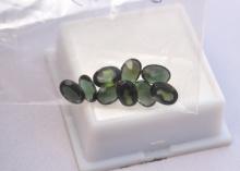 7.00 Carat Matched Parcel of Oval Cut Green Tourmaline