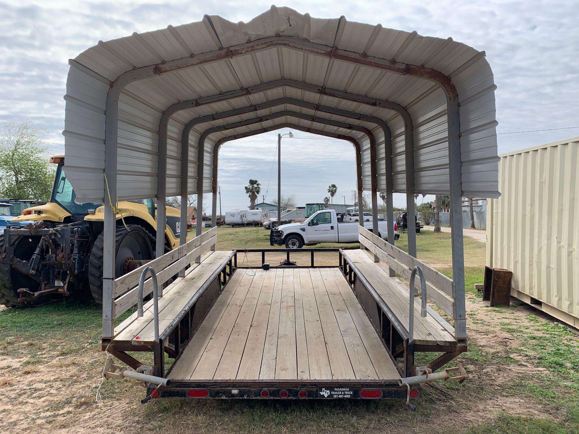 2 Axle Trailer with Canopy & Benches