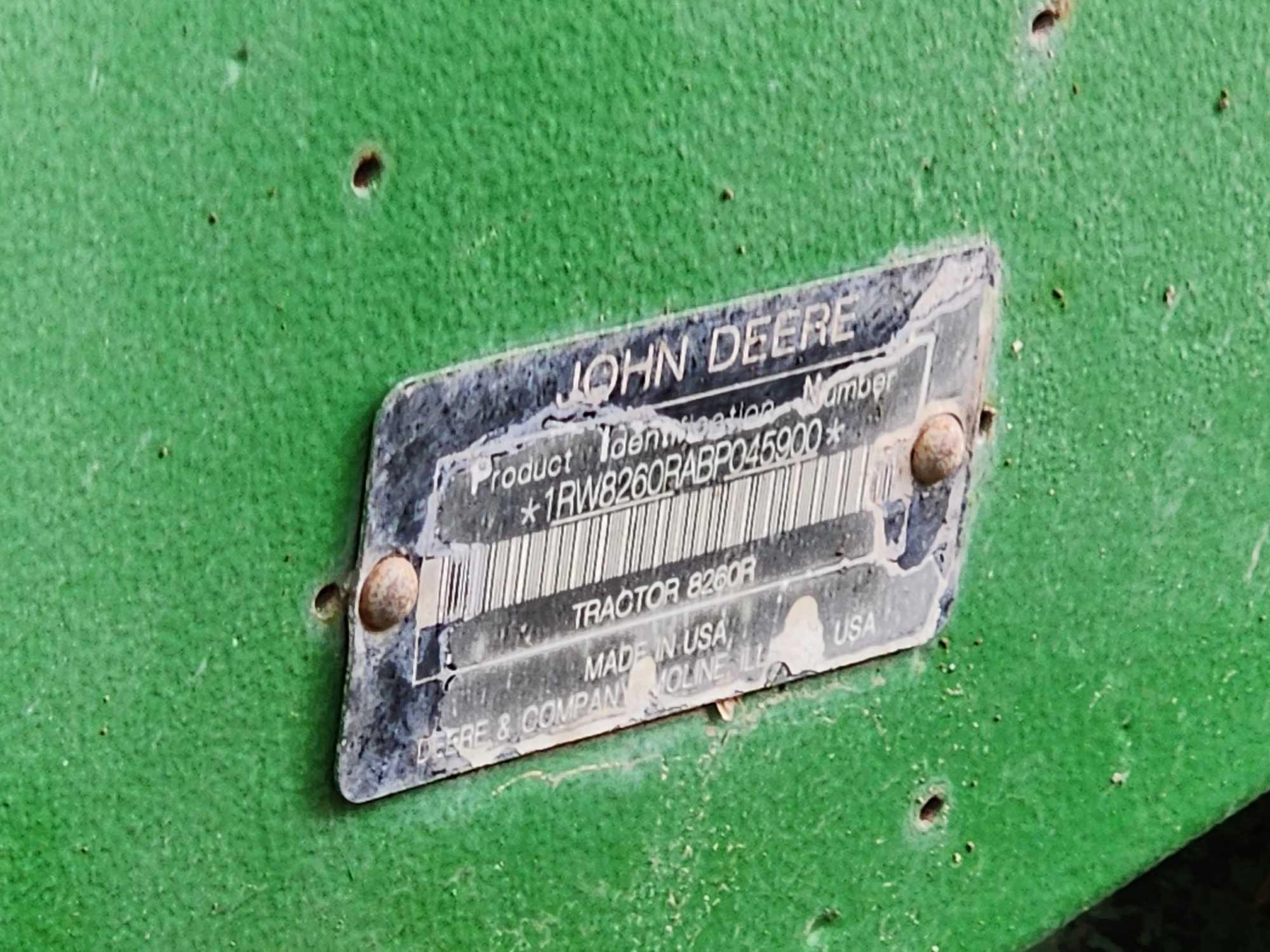 2011 John Deere 8260R 8R Series Tractor