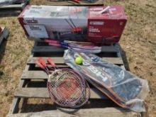 Central Machinery 10 Ton Hydraulic Log Splitter, (6) Tennis Rackets, (1) Head LiquidMetal Tennis Bag