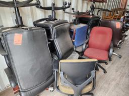 (10) Office Waiting Chairs, (15) Rolling Office Chairs