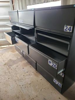(3) Metal 5-Drawer Lateral File Cabinets