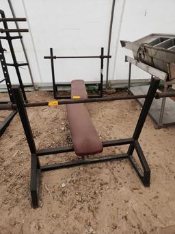 (2) Weight Benches, (2) Weightlifting Barbells