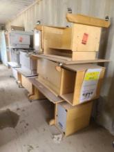 (1) Metal Storage Cabinet, Group of Portable Student Desks
