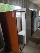 (3) Wooden Desks, (1) Fridgidaire Refrigerator/Freezer